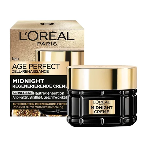 کرم شب ضدچروک و بازسازیکننده سلولی لورآل ایج پرفکت سل رنسانس L'Oréal Paris Age Perfect Cell-Renaissance Midnight Cream